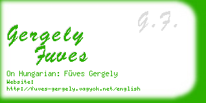 gergely fuves business card