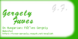 gergely fuves business card